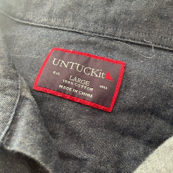 Untuckit mens sz large long sleeve button - Picture 4 of 7